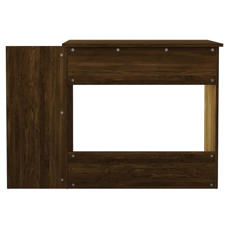 CraftPorch Classic 43 Inch Writing Desk with 3- Open Shelf