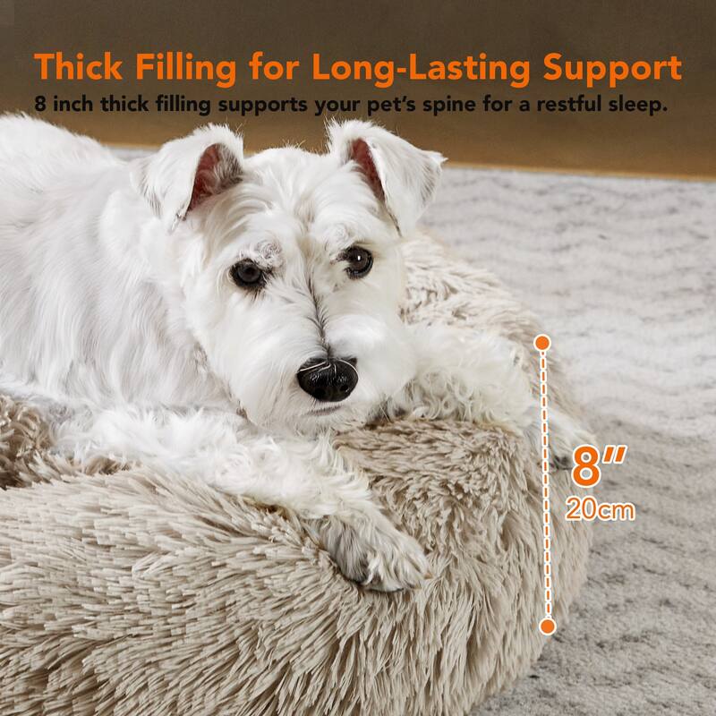 Deconovo Calming Donut Pet Bed OEKO-TEX Plush Washable