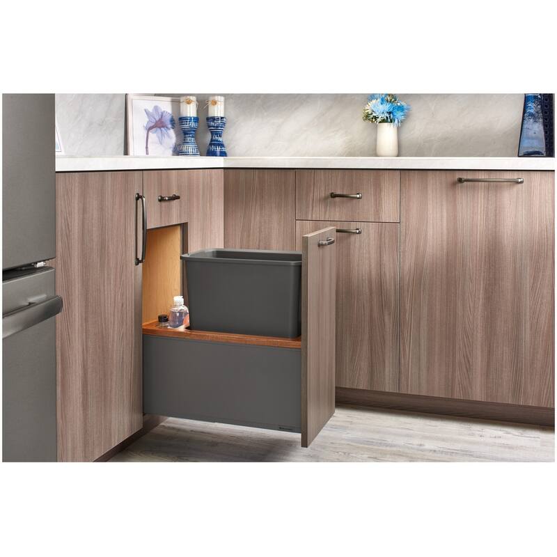Rev-A-Shelf 5LB Series Bottom Mount Single Bin Trash Can - 30 Quart