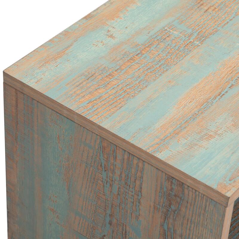 Wood Nightstand with Drawer and Shelf Set of 2