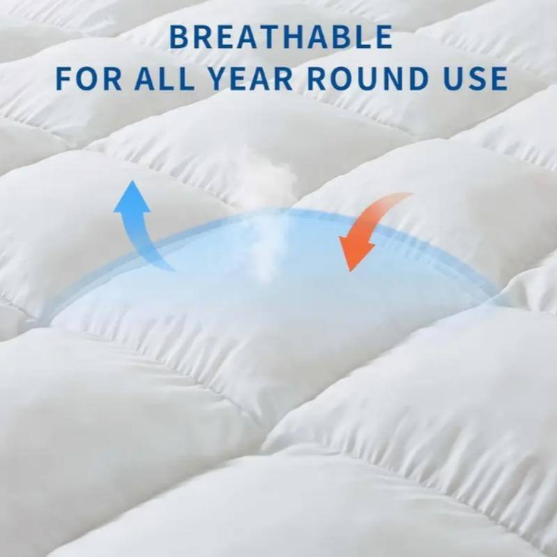 450gsm Filled Cotton Mattress Topper Cooling Breathable,Waterproof Mattress Pad