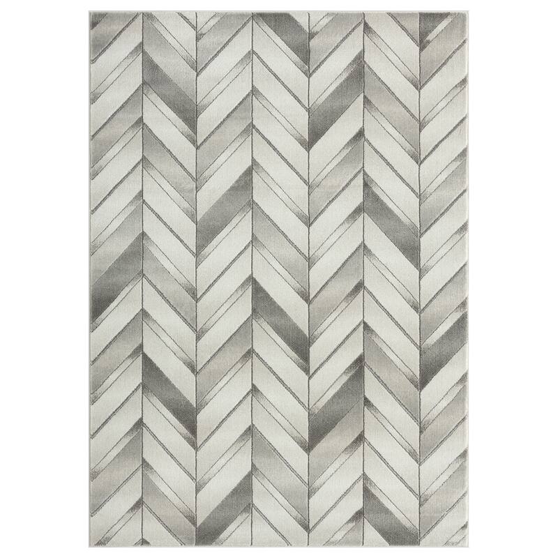 Brooklyn Collection Abstract Chevron Area Rug - 5'2'' X 7'5''