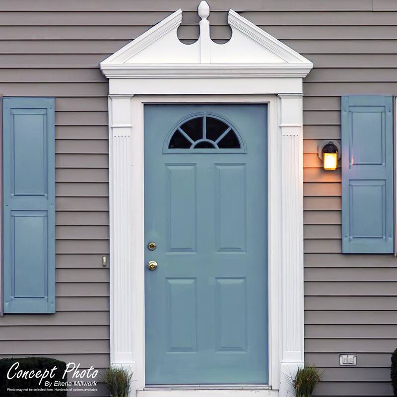55 5/8"W x 12 7/8"H x 16 1/2"OH x 4 1/2"P, Pitch 6/12 Acorn Pediment - 55 5/8"W x 12 7/8"H x 16 1/2"OH x 4 1/2"P