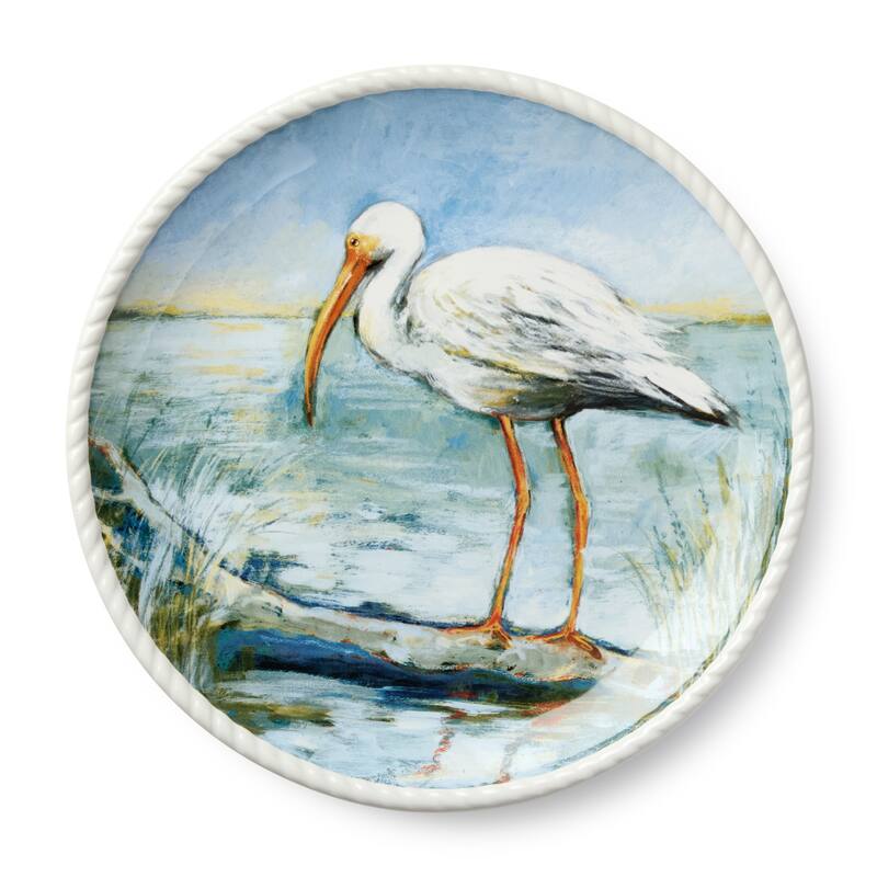 Certified International Coastal Birds 11" Dinner Plates, Set of 4 - 11.00"L x 11.00"W x 1.25"H