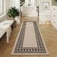 preview thumbnail 31 of 38, Area Rugs Modern Bordered Rug Easy Jute Rug Non-Slip Low Pile Indoor Outdoor Rugs for Living Room Patio Backyard 2'x6' - Natural