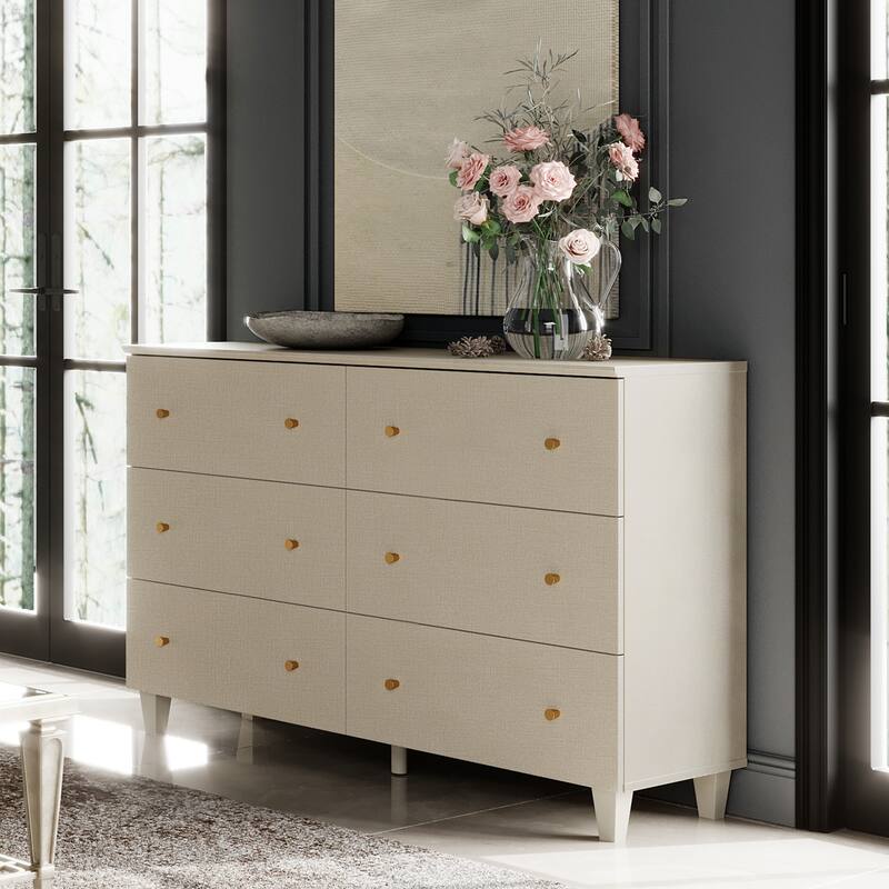 beige dresser for bedroom Avalon - 6 Drawer Dresser
