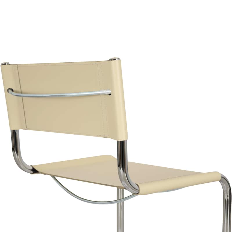 Breuer Chair Company Mart Stam Cantilever Side Chair w/ Chrome Frame (Various Bonded Leather Colors)