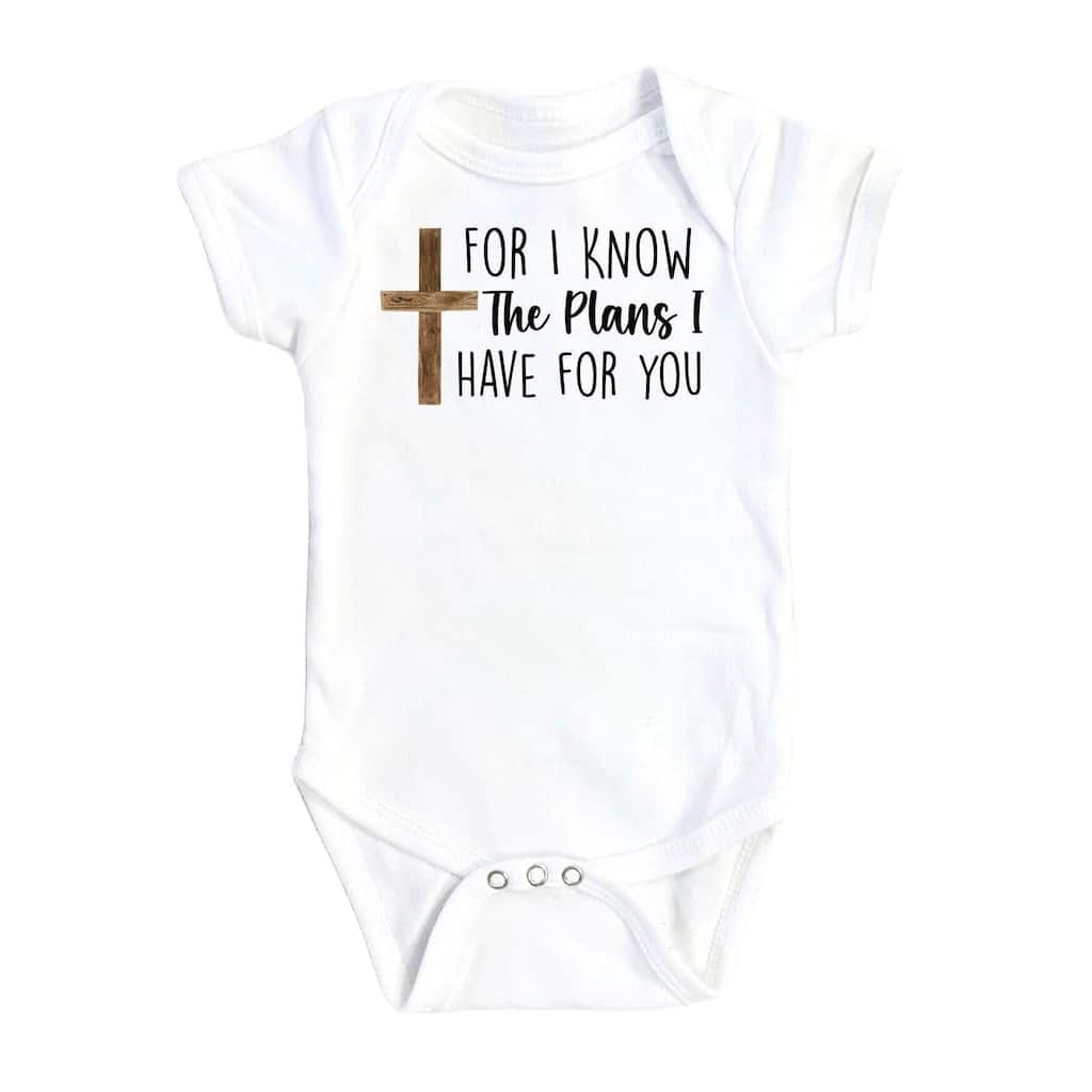 Religious Gods Plans - Baby Boy Girl Clothes Infant Bodysuit Funny Cute Newborn