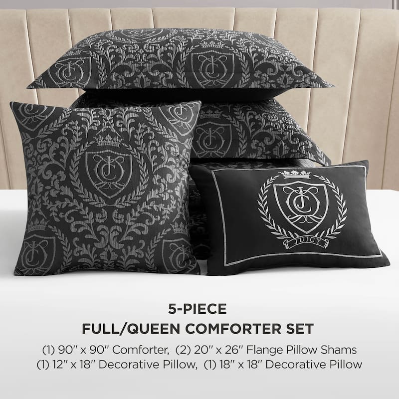 Juicy Couture Dovona 5-Piece Queen Comforter Set