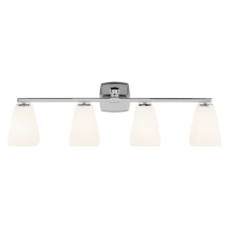 Kichler Lighting Marant 33.25" 4-Light Vanity Light with Opal Glass in Chrome