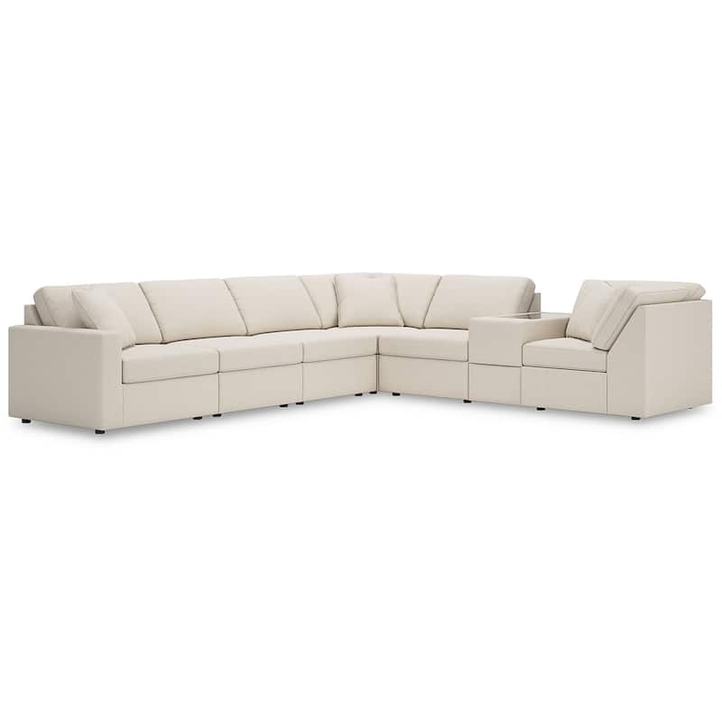 Signature Design by Ashley Modmax 7-Piece Sectional with Storage Console - Beige