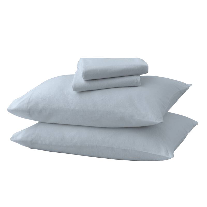 Ultra Soft 100% Turkish Cotton Flannel Double Brushed Solid Sheet Set