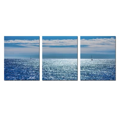 Ready2HangArt 'Oceans' 3-Piece Wrapped Canvas Wall Art Set