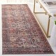 preview thumbnail 12 of 15, SAFAVIEH Tucson Machine Washable Slip Resistant Satsuki Traditional Rug 2'6" x 10' Runner - Navy/Rust