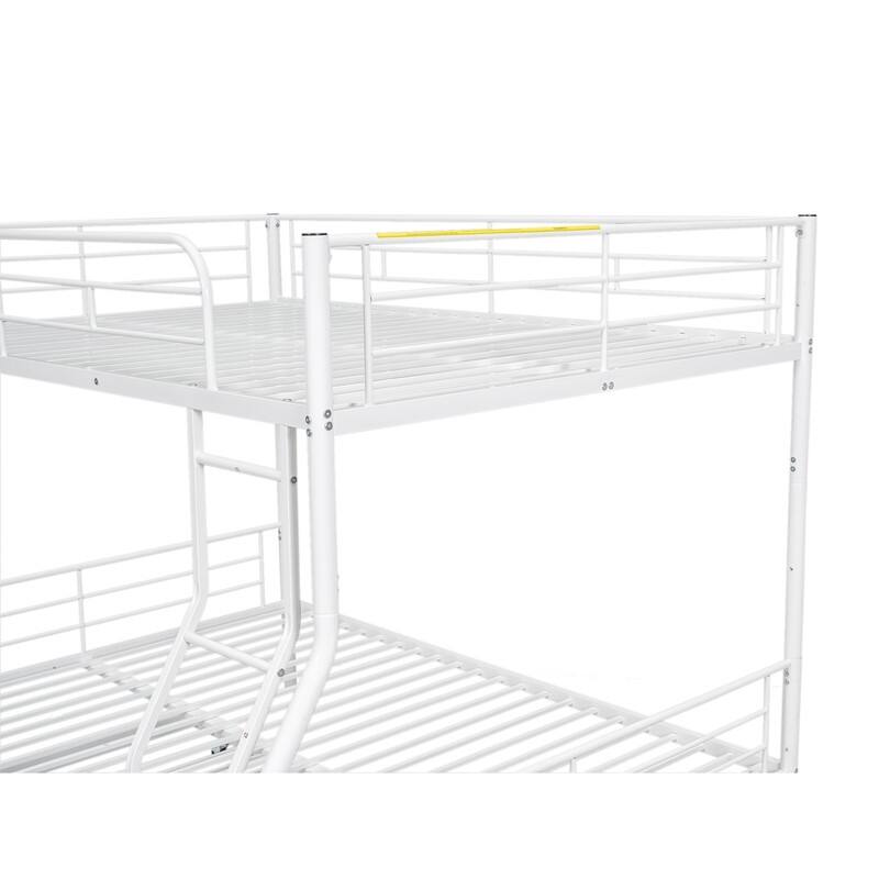 Industrial Modern Full XL Over Queen Metal Bunk Bed with Trundle, Save