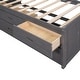 preview thumbnail 11 of 9, Twin Size Wood Platform Bed with Twin Size Trundle & Charging Station