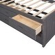 preview thumbnail 22 of 42, Wood Storage Platform Bed Frame with Twin Trundle & Charging Station