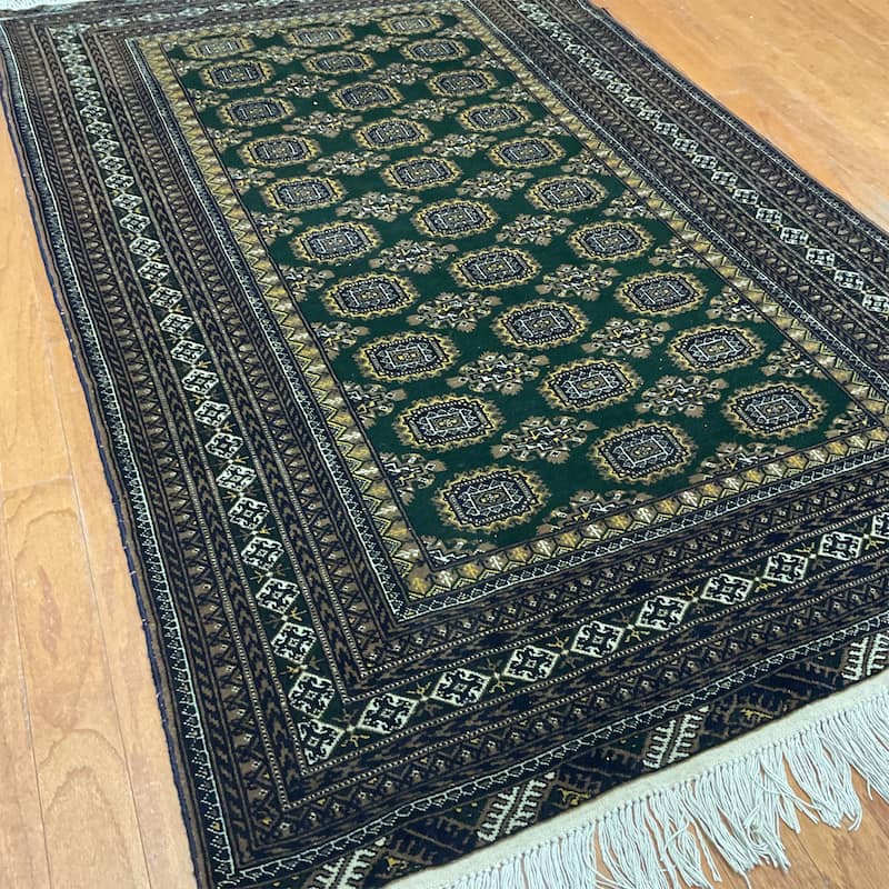 HERAT ORIENTAL Handmade Turkoman Wool Rug - 3'11" x 5'11"