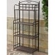 preview thumbnail 3 of 5, Santa Fe 4-Tier Bakers Rack Matte Brown
