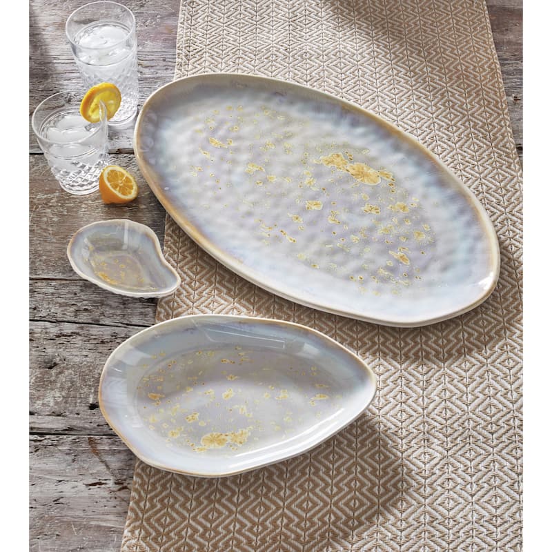Oyster Melamine Small Bowl Set - 6oz Multicolor Dining & Salad Bowls, Dishwasher Safe, 6" L x 4" W x 1.5" H