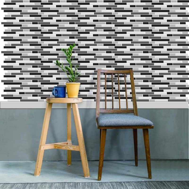 Art3d 12"x12" Vinyl Peel and Stick Backsplash Tile Marble Look(10-Pack)