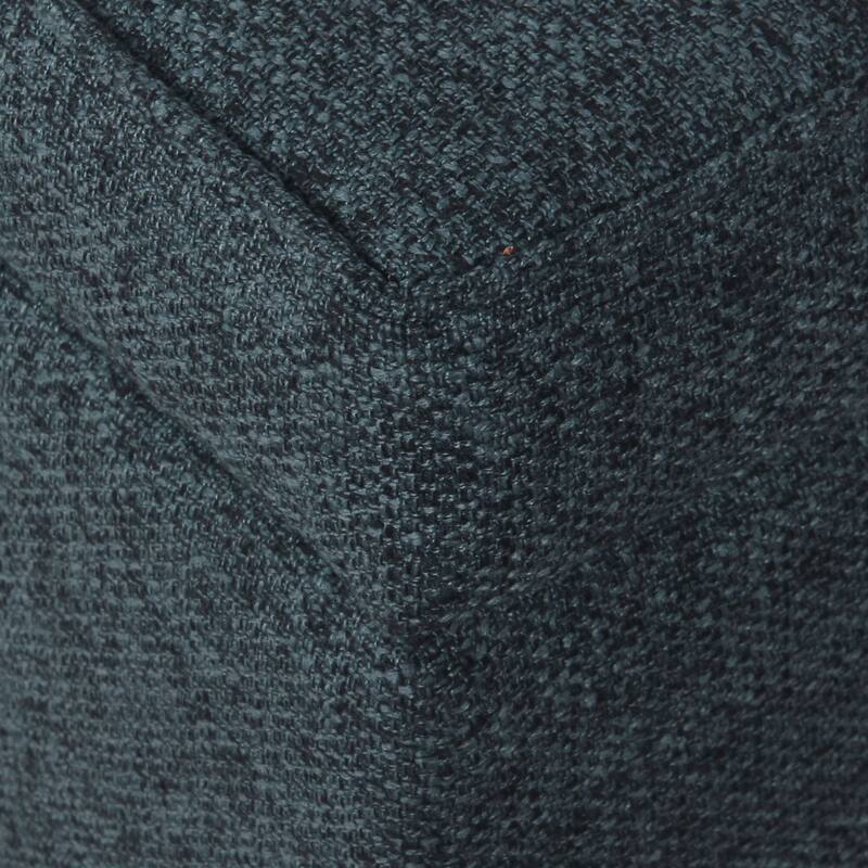Square Tufted Storage Ottoman - Textured Navy