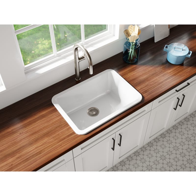 LaToscana Single Bowl Dual Mount Fireclay Sink
