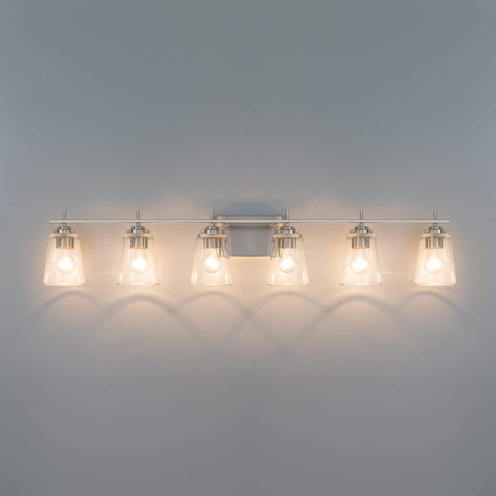 Kiro 6-light Modern Farmhouse Black Bathroom Vanity Lights with UL Certified