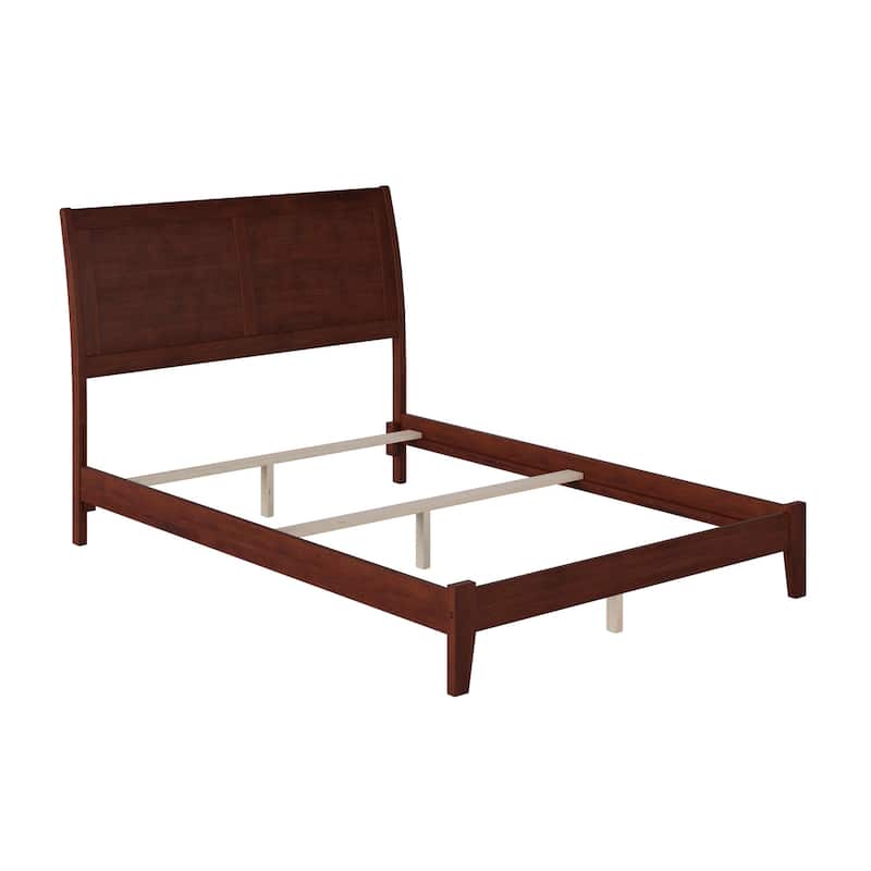 Portland Full Foundation Bed Frame in Walnut