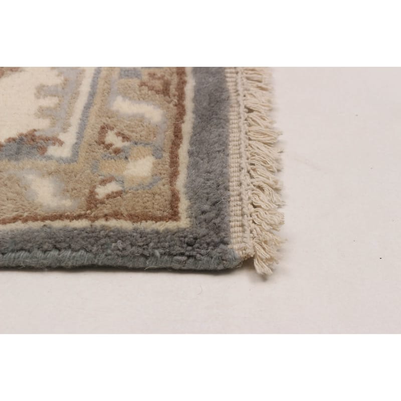 ECARPETGALLERY Hand-knotted Royal Oushak Dark Grey Wool Rug - 6'1 x 9'0