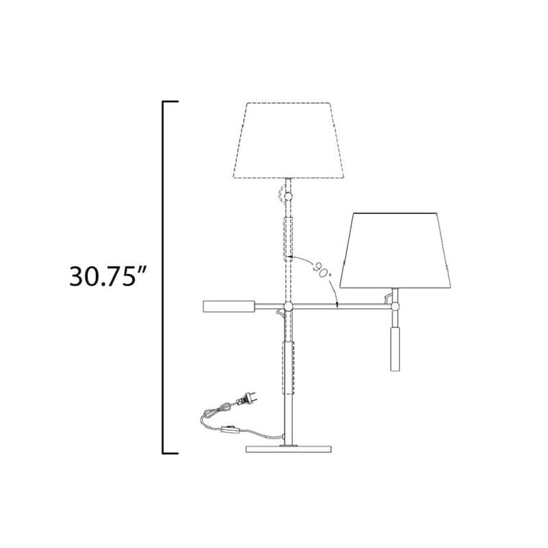 Hotel Style 31"H 1-Light LED Table Lamp Polished Chrome Finish by Maxim