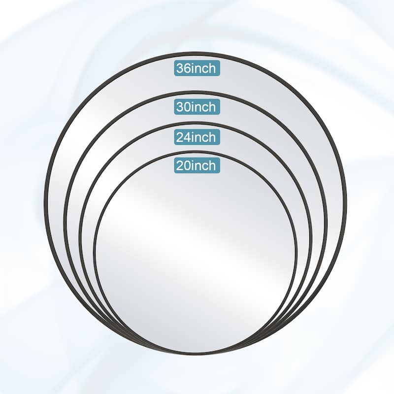 Round Wall Mirror Bathroom Metal Frame Vanity Mirror