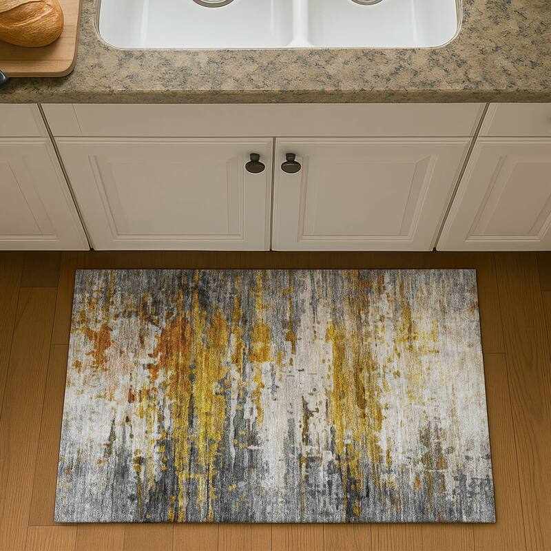 Premium Washable Super Soft Abstract Ombre Mayfield Rug - Copper - 1'8" x 2'6"