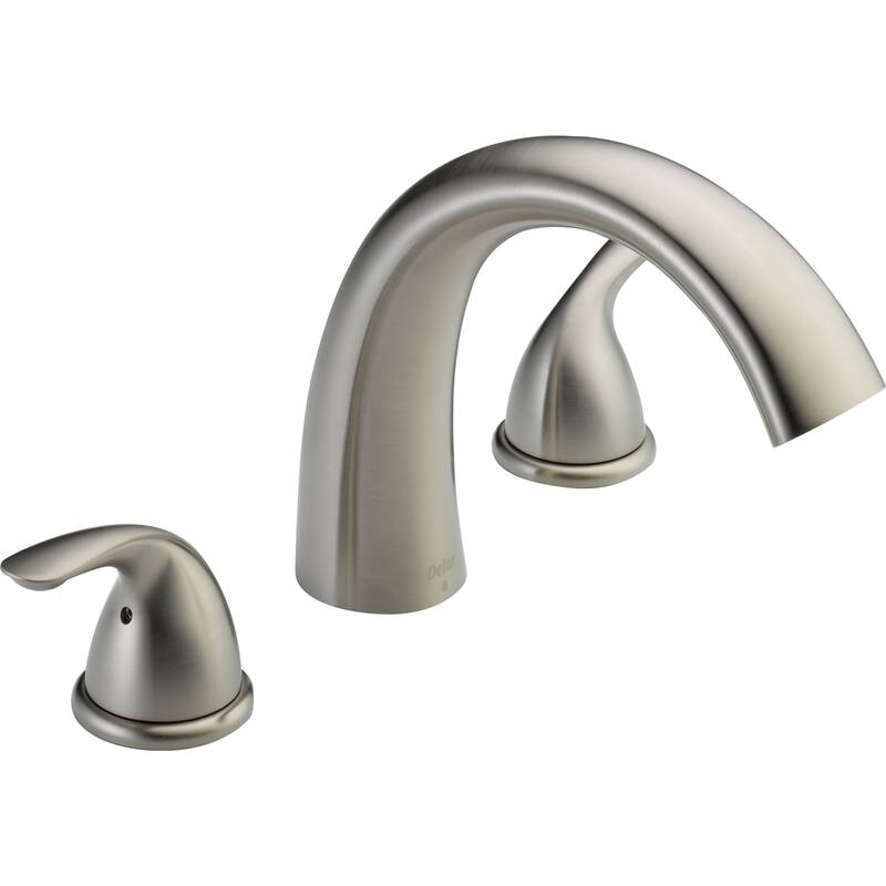 Delta Classic Deck Mounted Roman Tub Filler Trim with Metal Lever