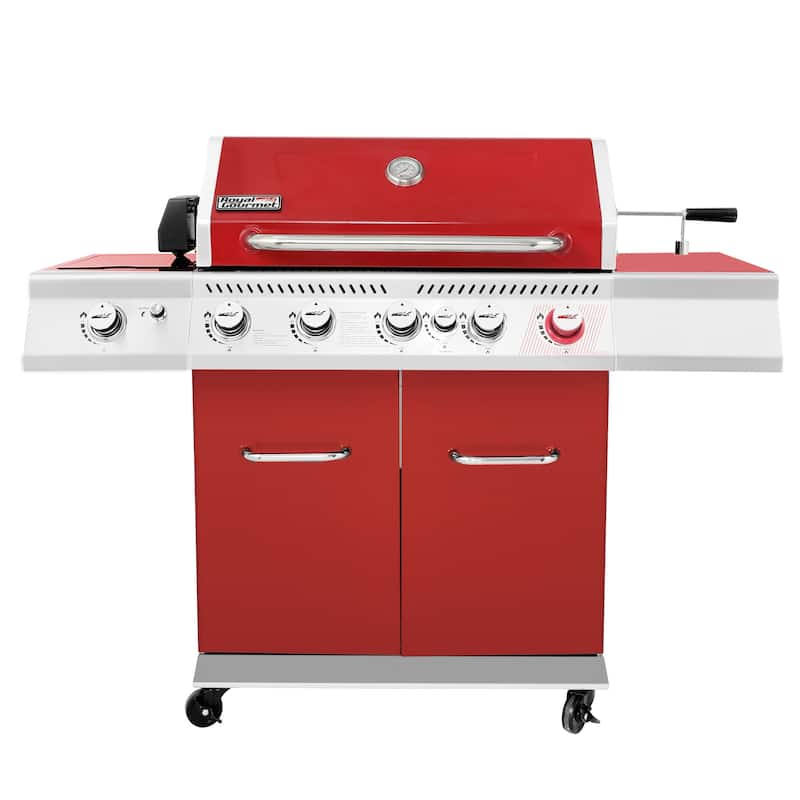 Royal Gourmet 5-Burner Cabinet Style Gas Grill with Side Burner