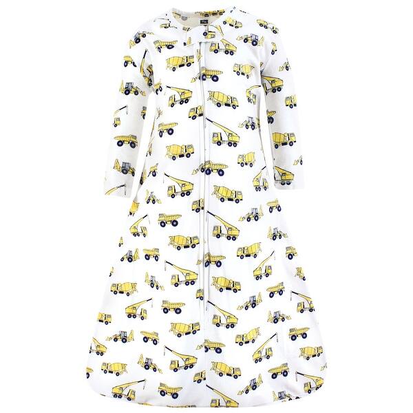slide 1 of 1, Hudson Baby Long Sleeve Cotton Jersey Sleeping Bag, Sack, Blanket, Construction 0-6 Months - Construction