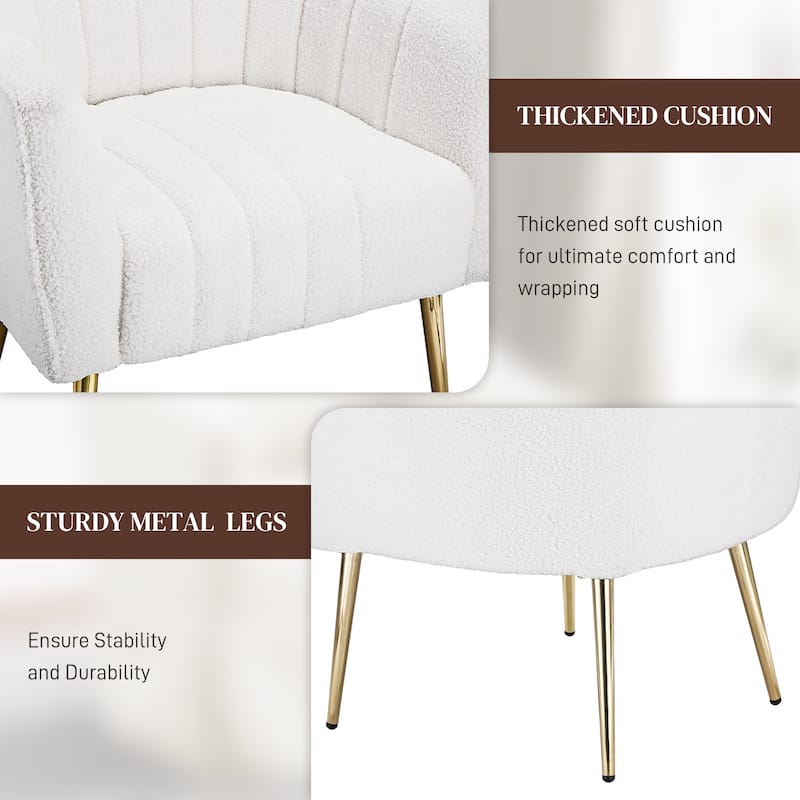 Ouyessir Oversized Modern Upholstered Accent Chair with Tufted Back