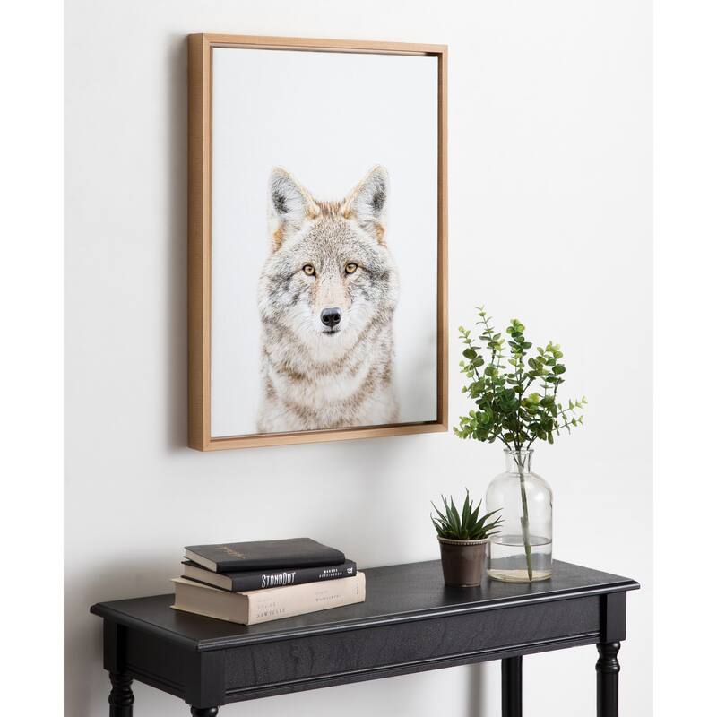 Kate and Laurel Sylvie Wolf Portrait Framed Canvas by Amy Peterson Art Studio