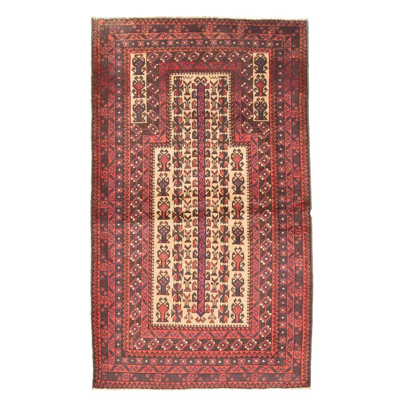 ECARPETGALLERY Hand-knotted Teimani Tan Wool Rug - 3'0 x 5'0