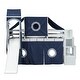 preview thumbnail 24 of 36, Twin Pine Loft Bed with Staircase, Slide, Tent, Tower, and Guardrail
