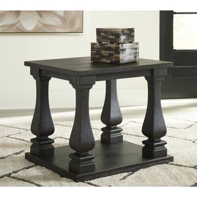 Signature Design by Ashley Wellturn Black End Table - 24"W x 27"D x 24"H
