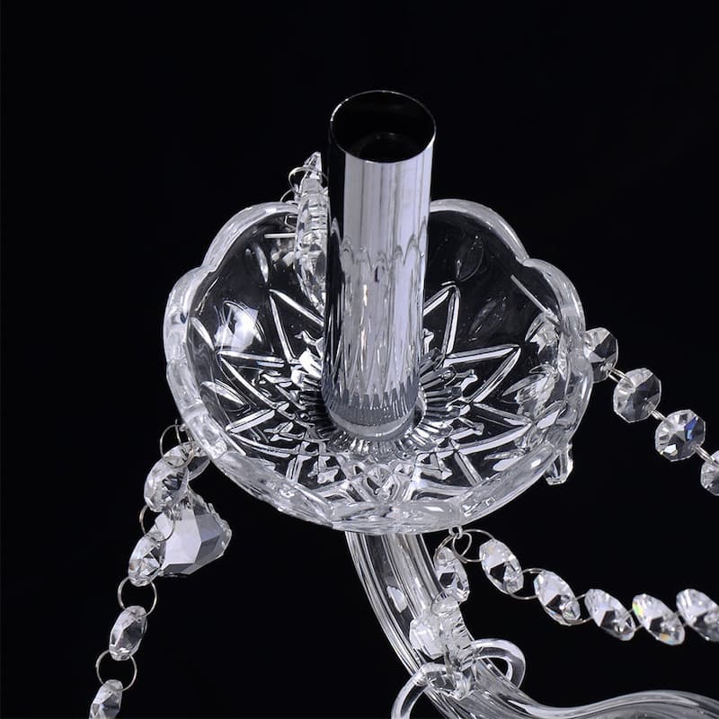 Elegant K9 Crystal Chandelier Modern 6-Light Ceiling Lamp Pendants - N/A