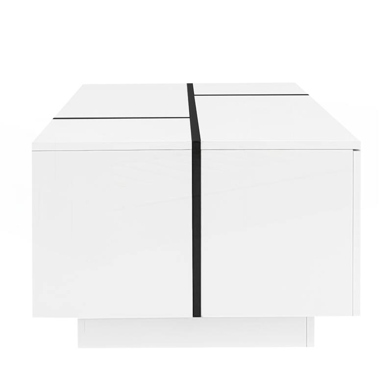 Multi-Functional Coffee Table with High-Gloss Finish