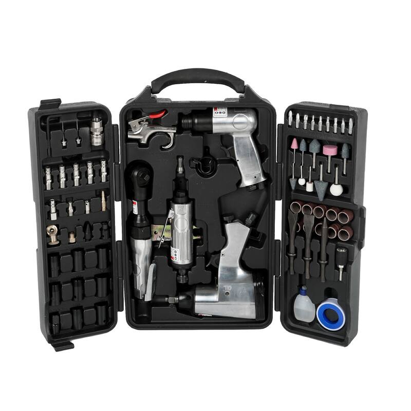 71 Piece Air Tool and Accessories Kit - Black