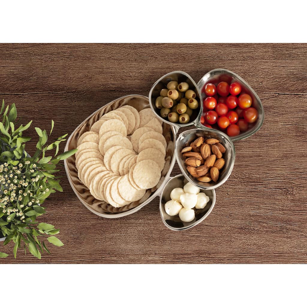 Kate and Laurel Cluso Footed Cluster Tray