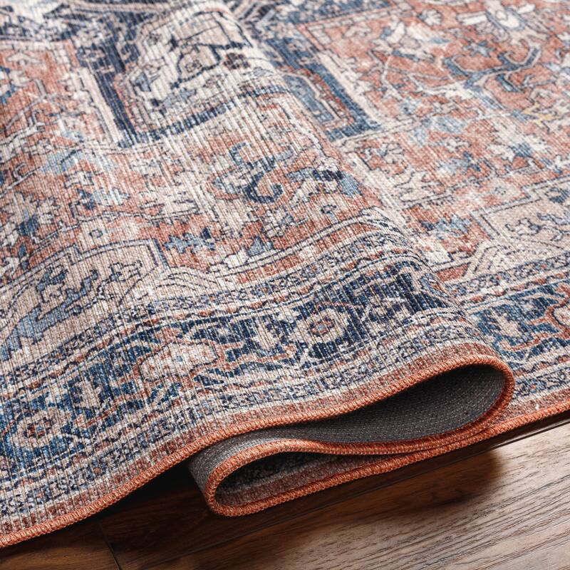 Livabliss Bram Distressed Persian Washable Area Rug