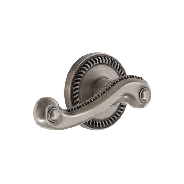 Grandeur NEWNEW_SD_NA_RH Newport Solid Brass Rose Right Handed Single Dummy Door Lever with Newport Lever