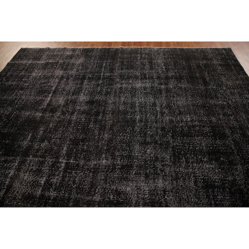 Distressed Anatolian Turkish Antique Hand-Knotted Wool Carpet - 9'5"x 13'2"