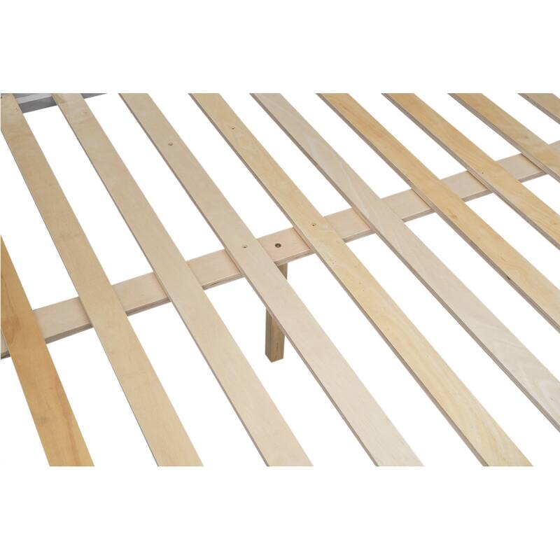 Bunk Bed with Ladder and Slat for Bedroom/Dorm