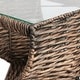 preview thumbnail 5 of 3, Suraya Bohemian Woven Swirl Square End Table with Glass Top, Open Storage Shelf, Hourglass Accent Side Table
